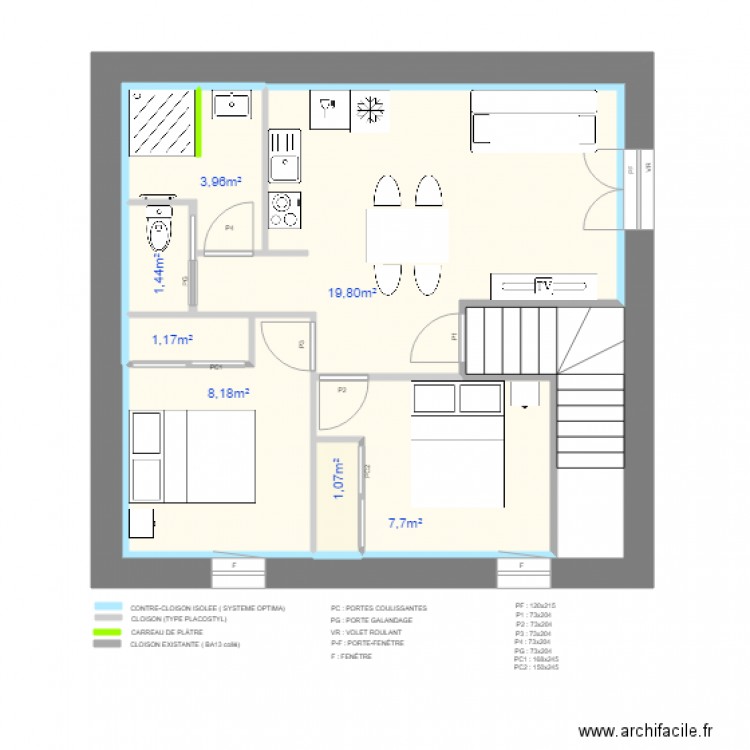 PLAN ETAGE OPTION 3. Plan de 0 pièce et 0 m2