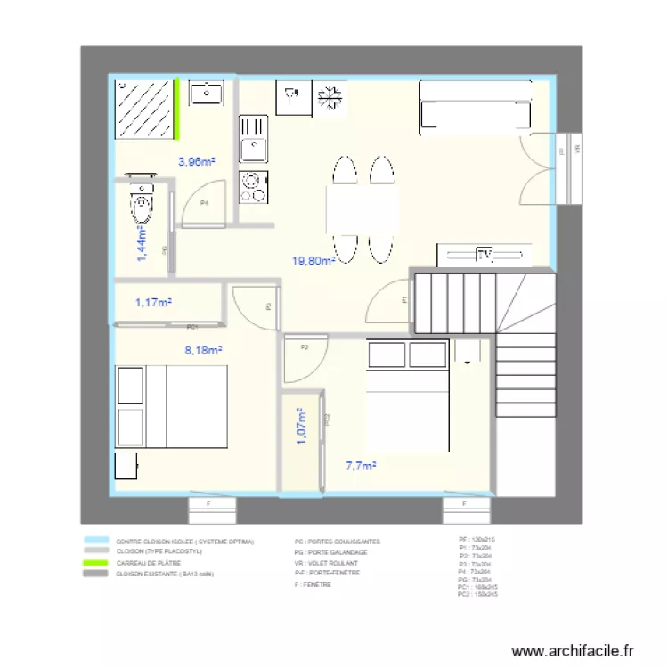 PLAN ETAGE OPTION 3. Plan de 