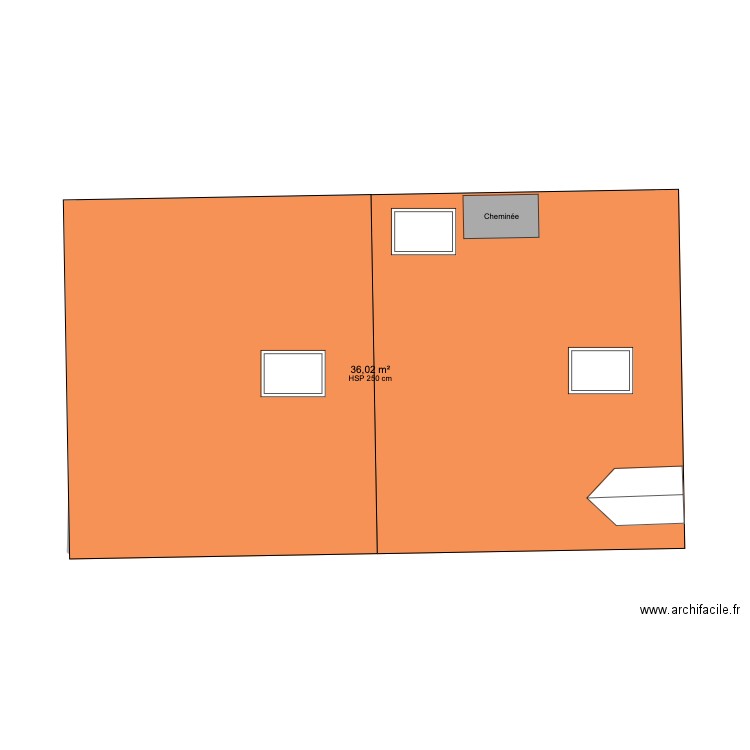 Najac last. Plan de 5 pièces et 130 m2