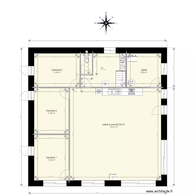 MIGONNERIE avec cotations. Plan de MIGONNERIE avec cotations. Plan de