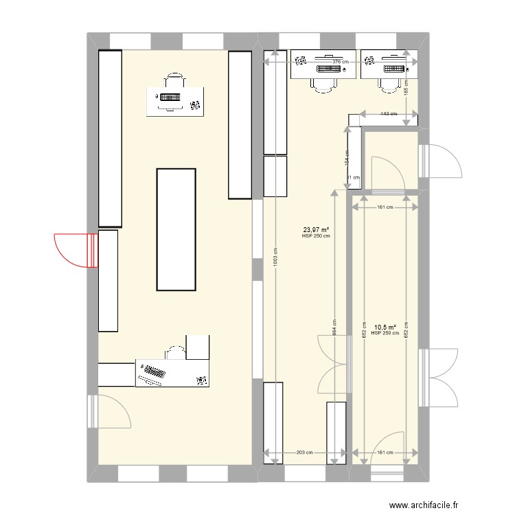 local courrier. Plan de 0 pièce et 0 m2
