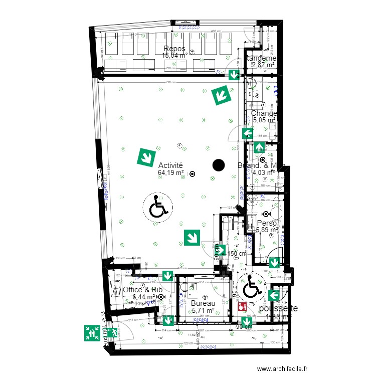 93 Aubervilliers Motte 1 URBA PROJET V ArL 250622 JR EVACU. Plan de 11 pièces et 135 m2