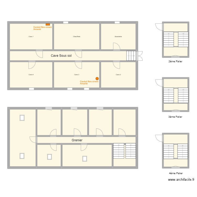 Croquis DIERSTEIN cave grenier. Plan de 0 pièce et 0 m2