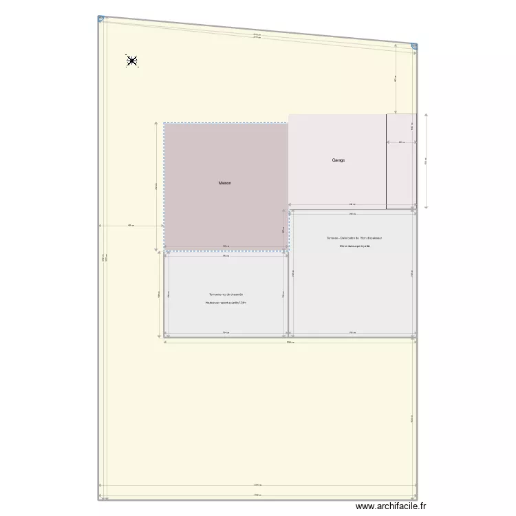 PLAN MASSE NORD EST. Plan de PLAN MASSE NORD EST. Plan de