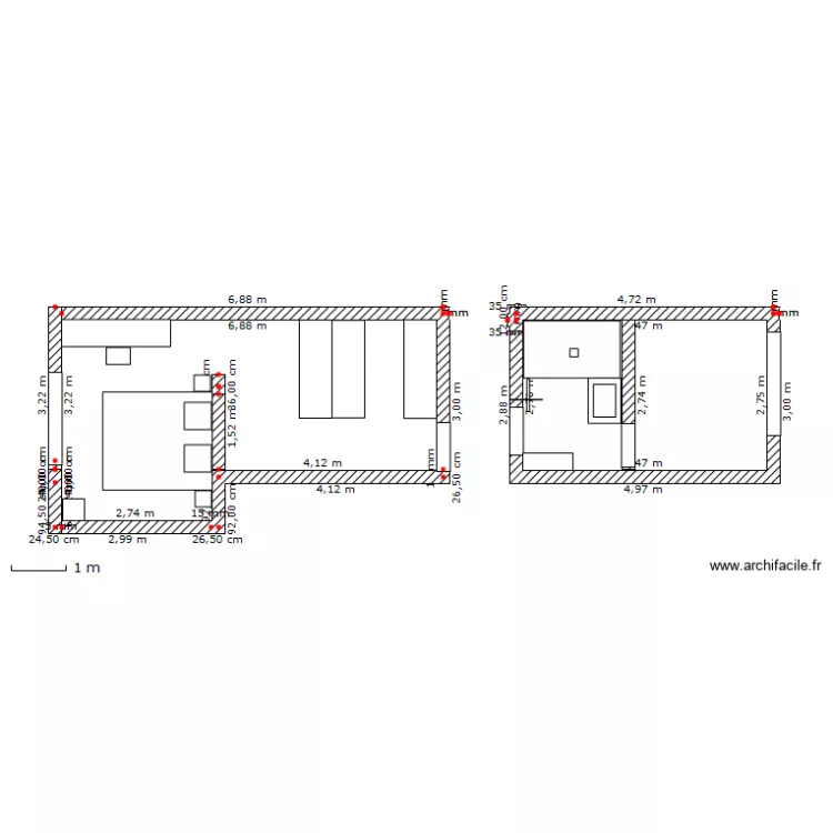 Chambre dressing Touchard. Plan de Chambre dressing Touchard. Plan de