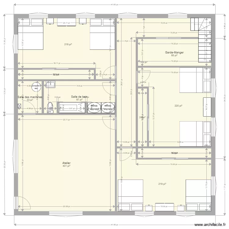 cARR&Eacute;. Plan de 