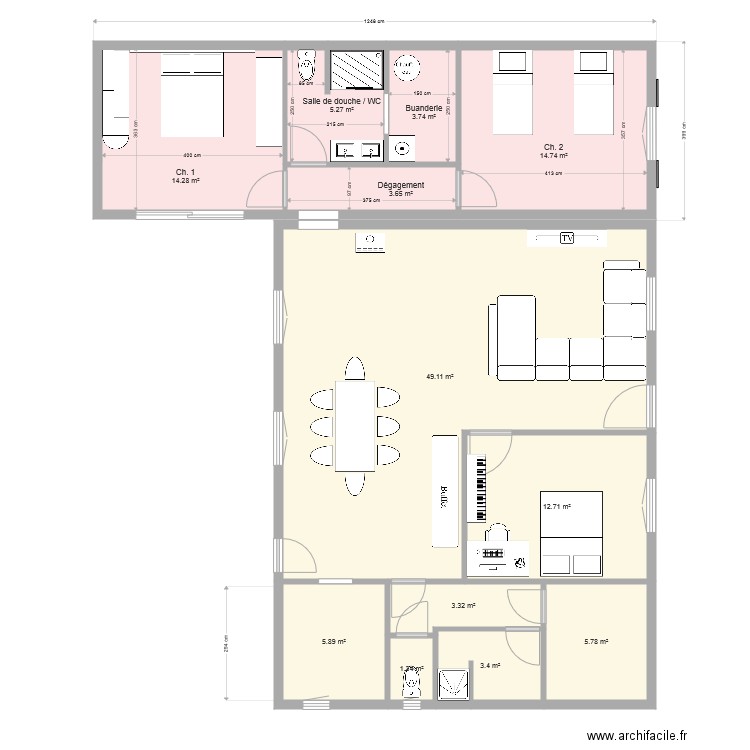 Maubuisson Extension v20. Plan de 0 pièce et 0 m2