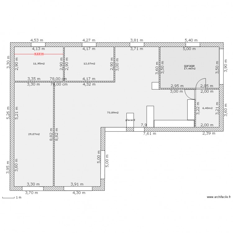 macon mur 35. Plan de 0 pièce et 0 m2