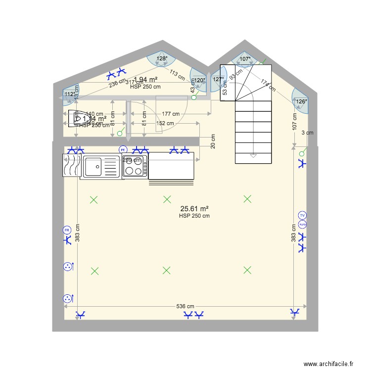 Vanartevelde 62 Electricité sous sol. Plan de 0 pièce et 0 m2