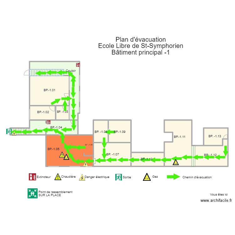 St Symphorien Principal cave. Plan de 12 pièces et 218 m2