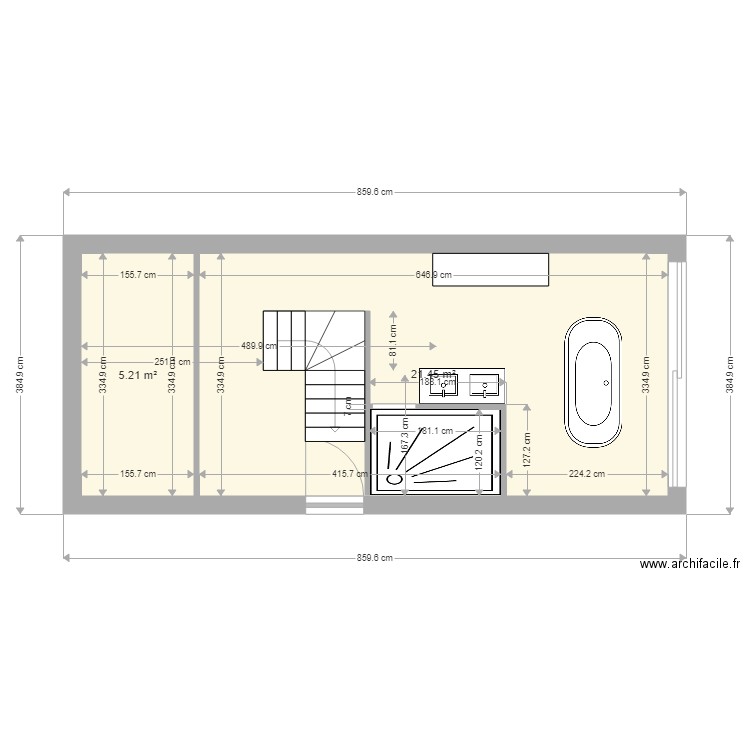 salle bain suite parentale v2. Plan de 0 pièce et 0 m2