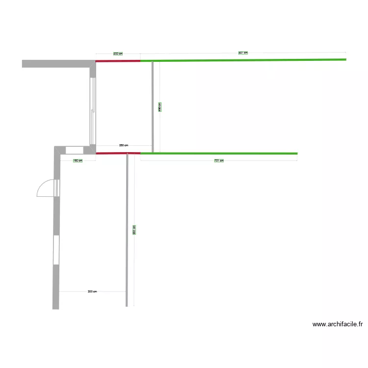 terrasse gite. Plan de 