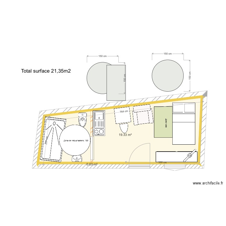 Chambre. Plan de 0 pièce et 0 m2