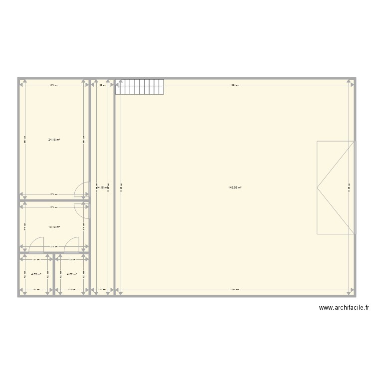 Hangar 200 m2 Mezzanine. Plan de 0 pièce et 0 m2