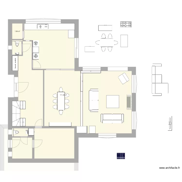 rez final sans tv sans celier. Plan de 