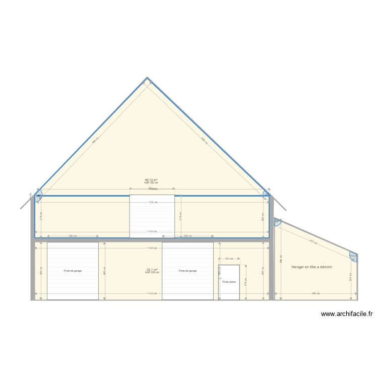 facade N existant. Plan de 0 pièce et 0 m2