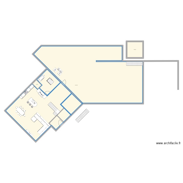 maison. Plan de 3 pièces et 320 m2