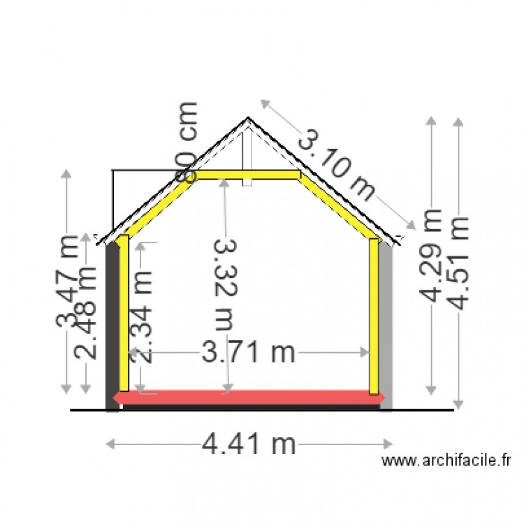 coupe appenti . Plan de 0 pièce et 0 m2