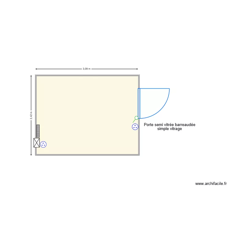 PROJET SAS BON BOYAT. Plan de 1  et 7 m²