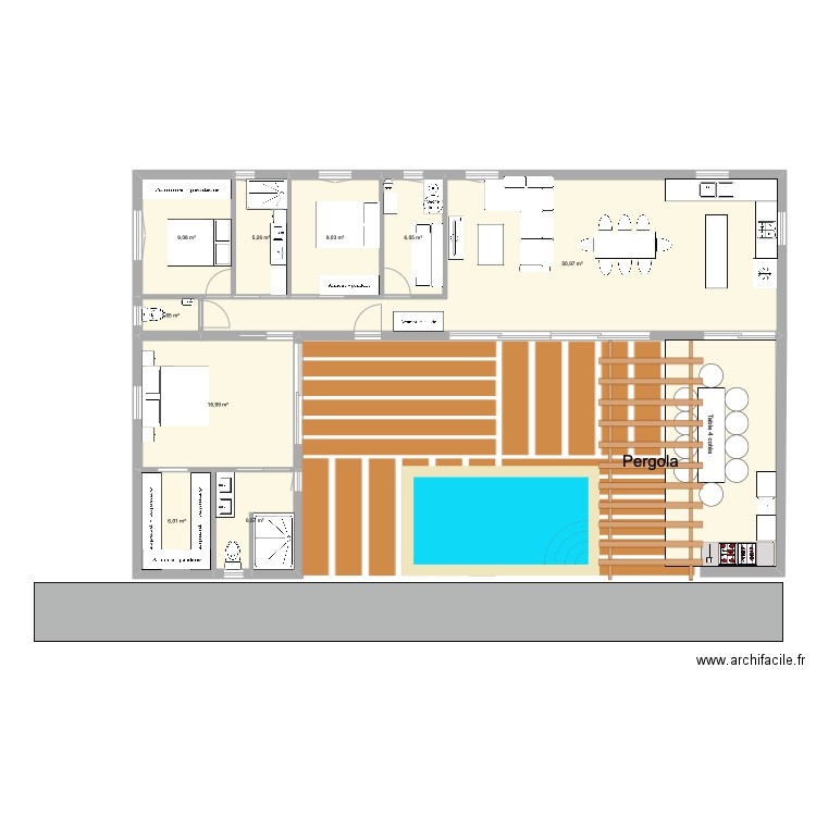 rontalon. Plan de 9 pièces et 112 m2