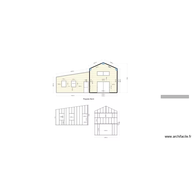 Plan fressines façade nord. Plan de Plan fressines façade nord. Plan de