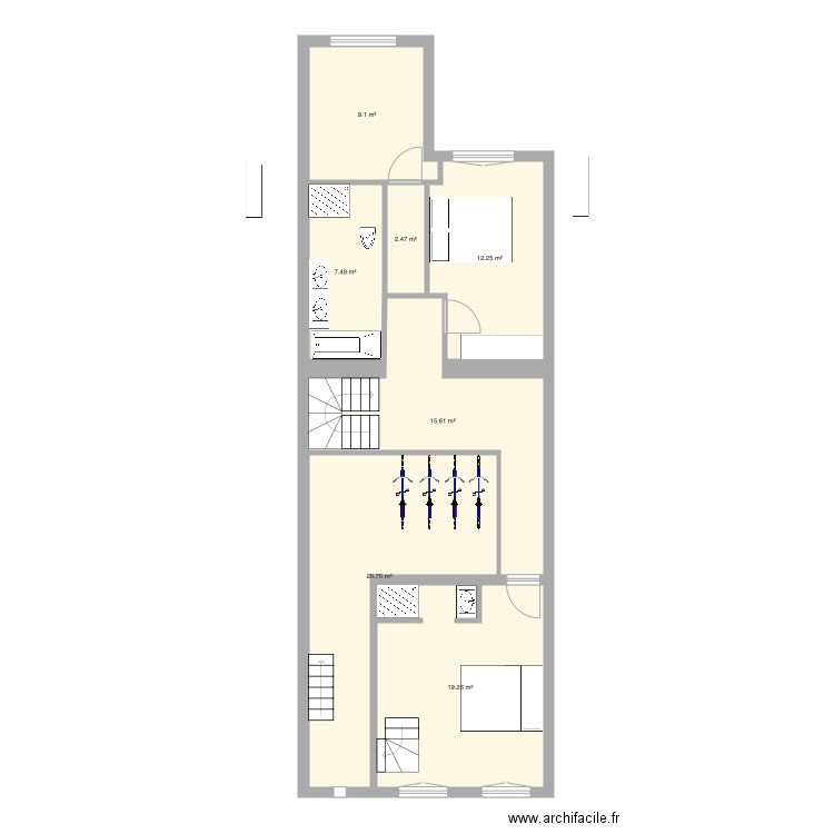 Tabellion Rez semi enterré version 3. Plan de 0 pièce et 0 m2