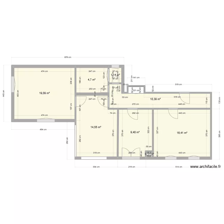 Alpes 1 - appartement rez jardin. Plan de 