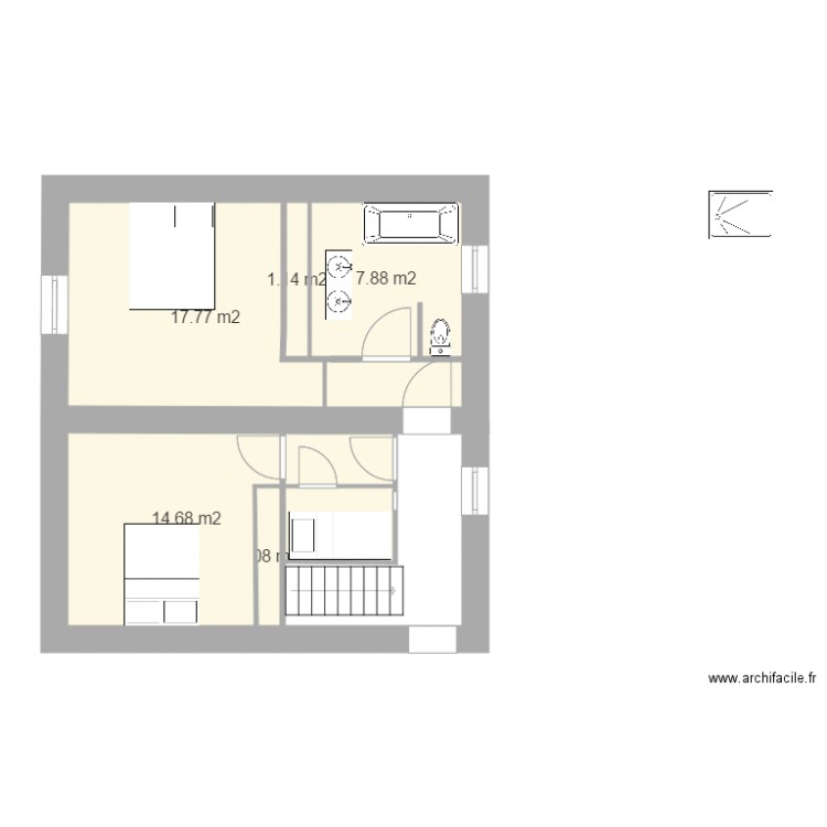 1 er étage v5. Plan de 0 pièce et 0 m2