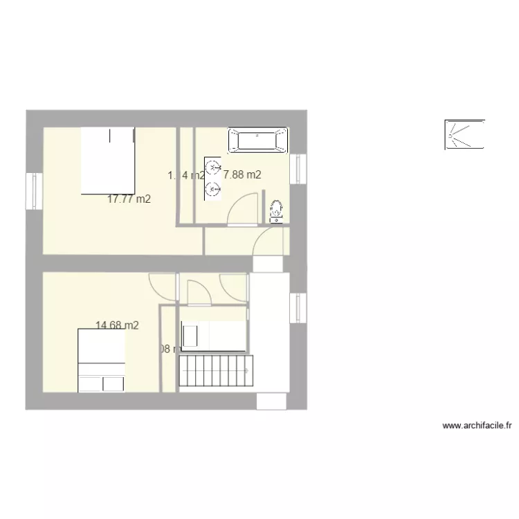 1 er &eacute;tage v5. Plan de 