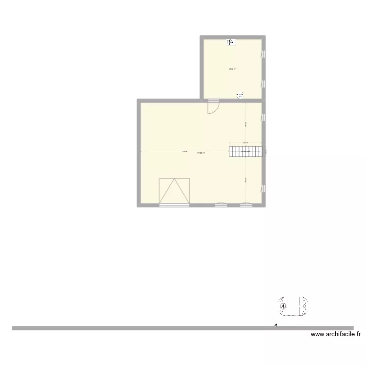Maison campagne. Plan de 