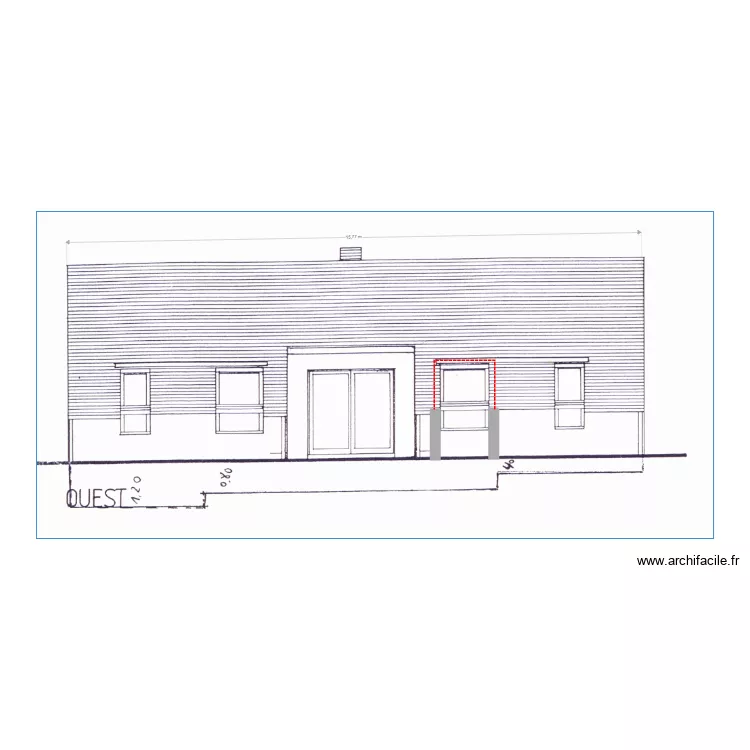 patio - liaison . Plan de 