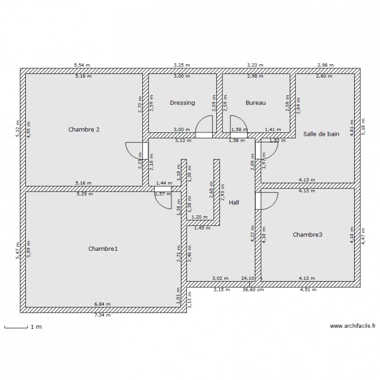 plan maison 130m2 etage