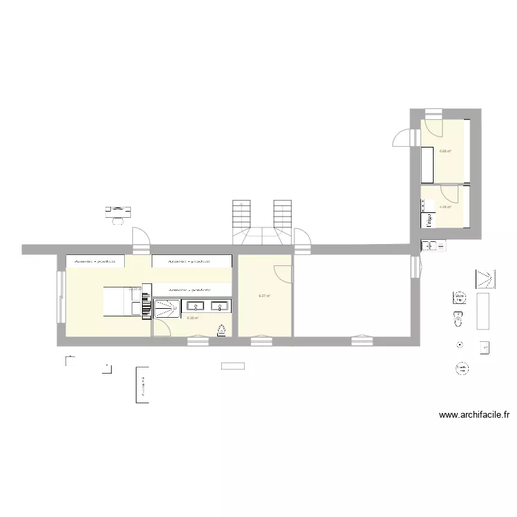 projet chambre 1. Plan de 