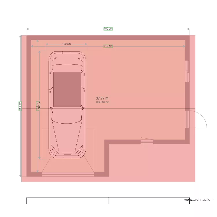 garage 1 voiture 1 porte 40 m2. Plan de 