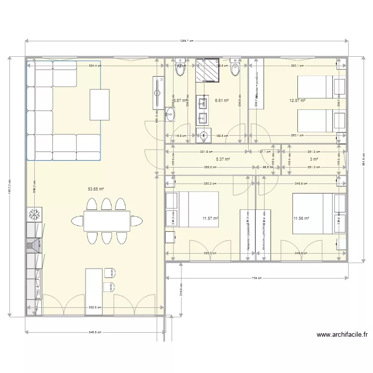MODELE CARCASSONNE 124m2. Plan de MODELE CARCASSONNE 124m2. Plan de