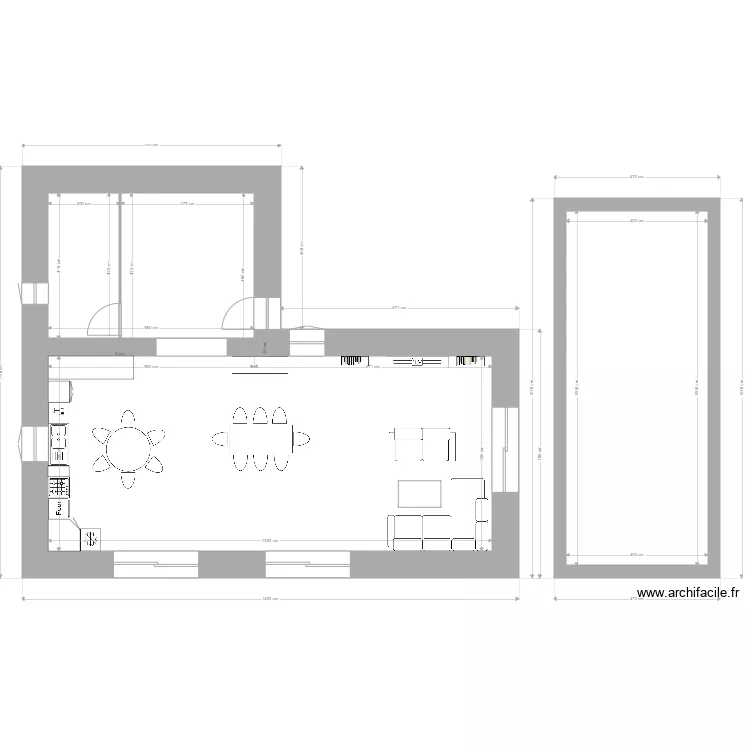 BERGERIE RDC 4 + 30% + SOUS SOL ELEVATION 1.30M. Plan de 