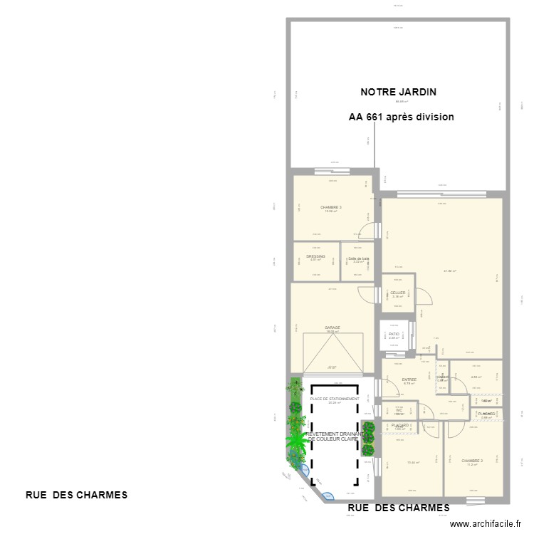 cda maison seule. Plan de 0 pièce et 0 m2