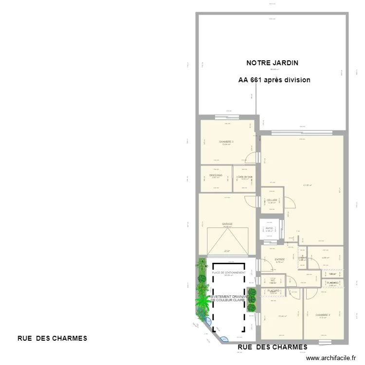 cda maison seule. Plan de 