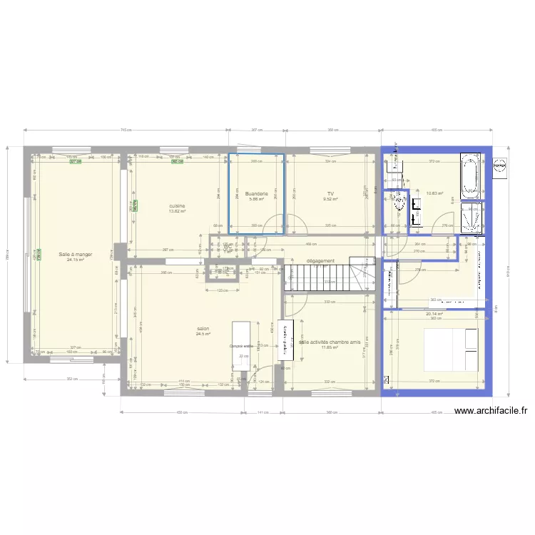 pièces de vie cotes. Plan de pièces de vie cotes. Plan de