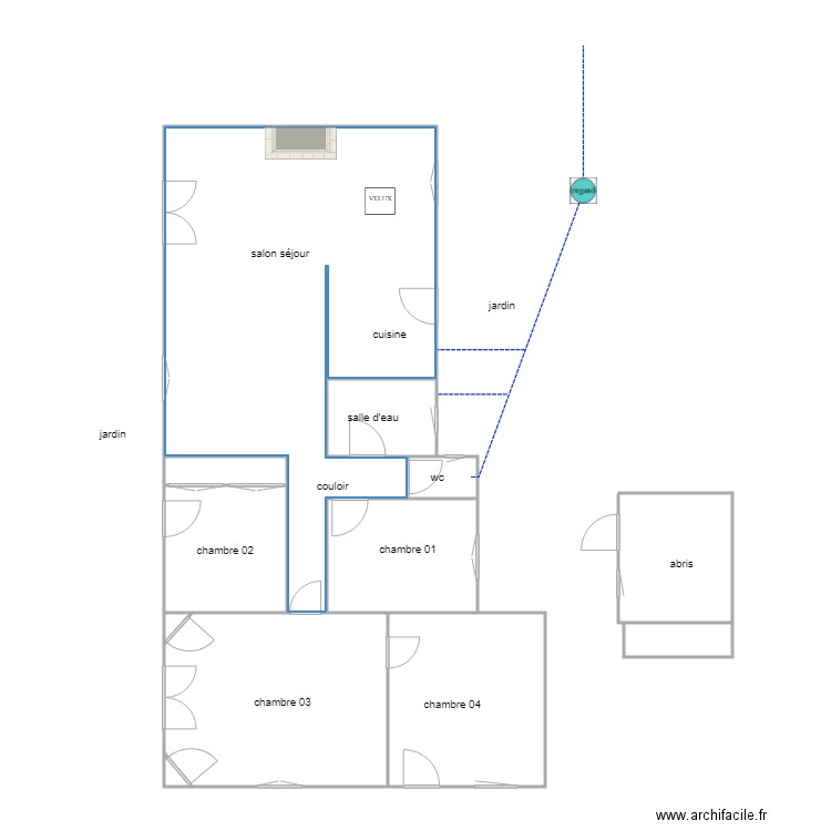 gauffre ass. Plan de 11 pièces et 100 m2