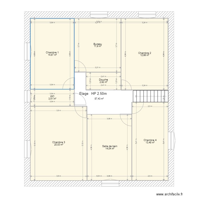 Etage Projet Phase 1. Plan de 0 pièce et 0 m2