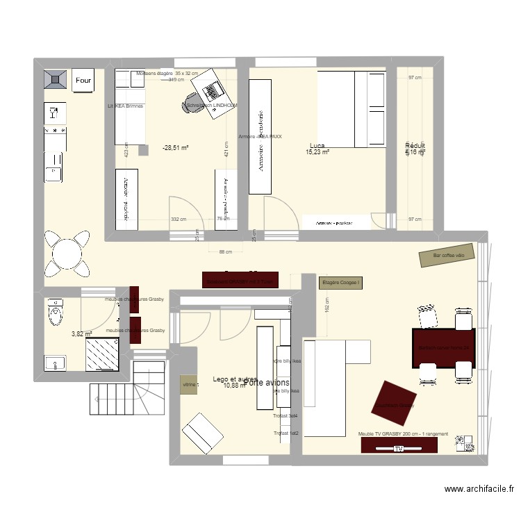 rte de Neuch 22. Plan de 5 pièces et 48 m2