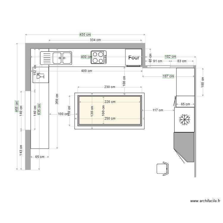 cuisine. Plan de 0 pièce et 0 m2