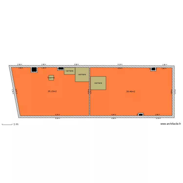toit 21actuel. Plan de 