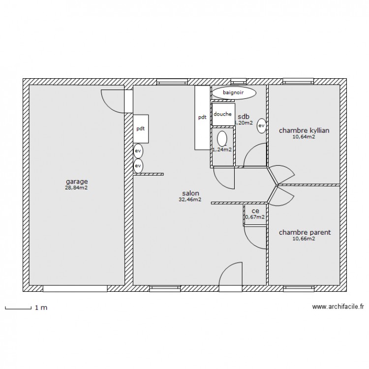 maison 1 mikit 1. Plan de 0 pièce et 0 m2