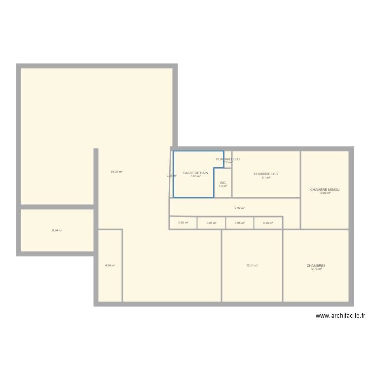 MAISON TOUL MODIFIE. Plan de 0 pièce et 0 m2