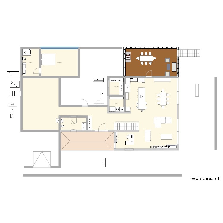 Boisé 3 rdc A3. Plan de 7 pièces et 198 m2