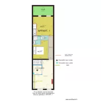 Plan de masse rez de chauss&eacute;e 75 MABERLY apr&egrave;s am&eacute;nagements