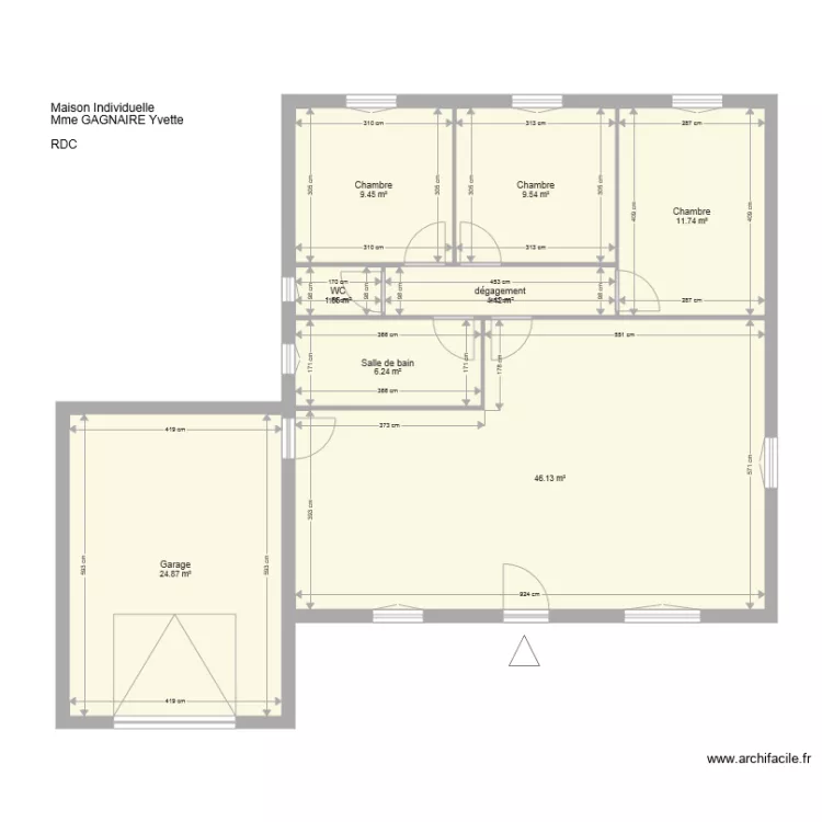 GAGNAIRE. Plan de 