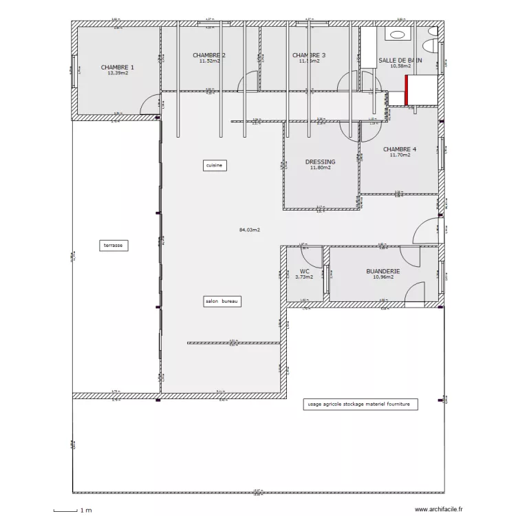 sdb droite. Plan de sdb droite. Plan de
